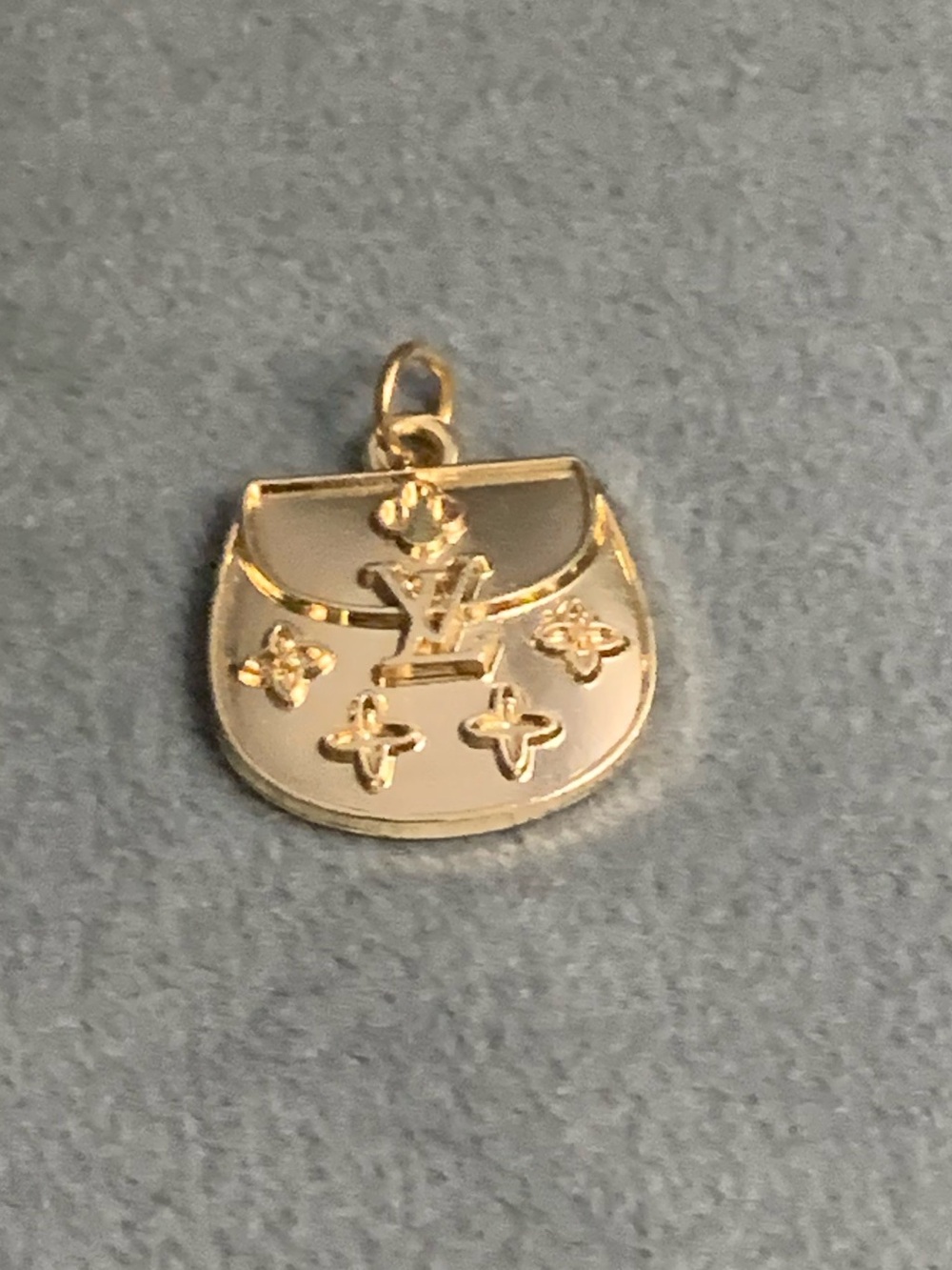 Gold Upcycled Handbag Charm Pendant